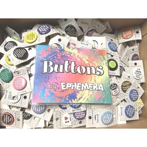 Ephemera Ha-Ha Funny Buttons Pin Lot of 24 Multicolor NEW Sarcastic Snarky